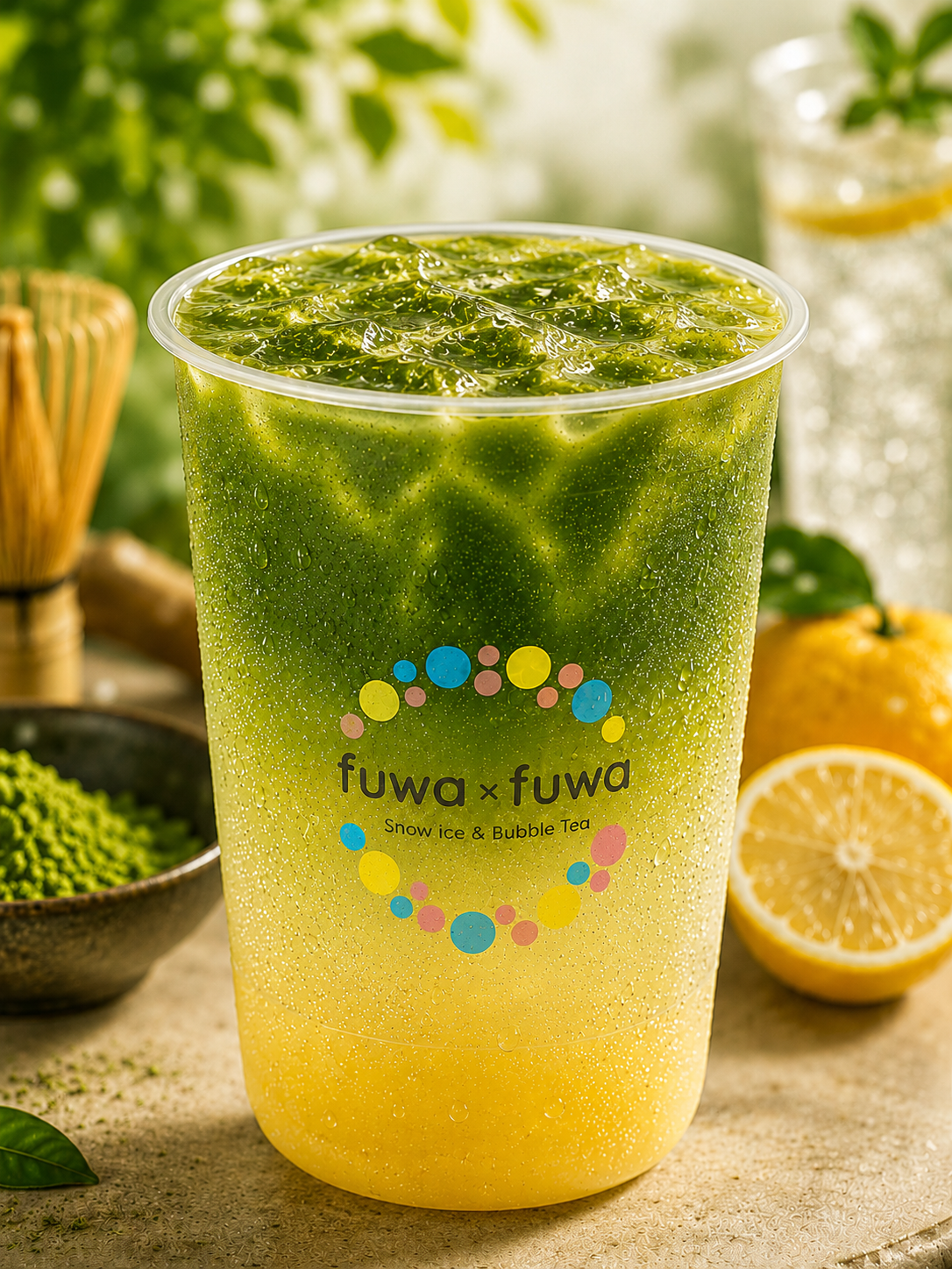 Matcha Yuzu Tonic lyon Fuwa x Fuwa
