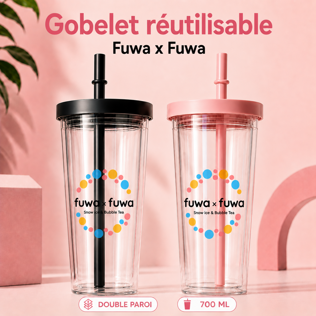 Gobelet réutilisable Fuwa lyon Fuwa x Fuwa
